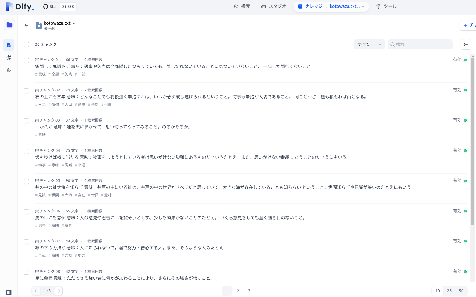 ことわざのヒット率